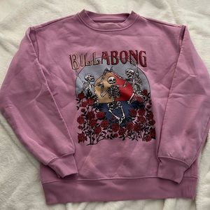 Billabong pink pullover crewneck. Size S.